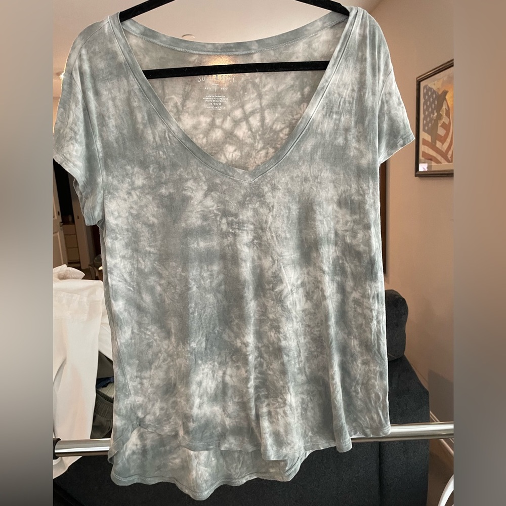 Neutral Tye Dye American Eagle Tee